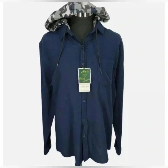 BRAND NEW NOMAD SHIRT WITH CAMO HOOD SIZE  L - Picture 1 of 4